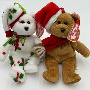 TY Beanie Babies 97/98 Jingle Beanies Collection Christmas Ornaments Set